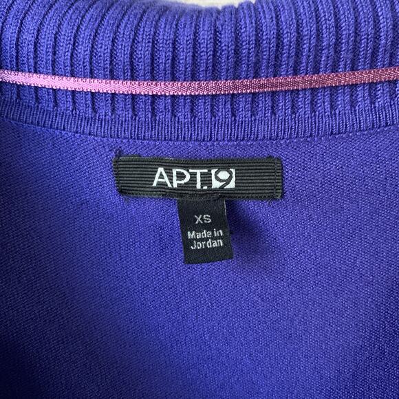 Apt. 9 Purple Cowl Neck Sweater Short Sleeves Fitted Size XS - Picture 9 of 16